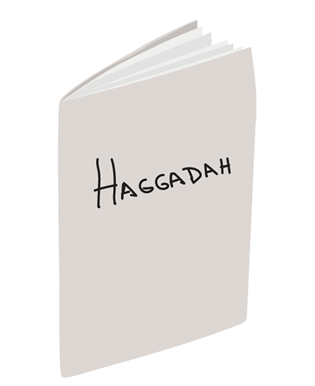 A booklet cover reading Haggadah