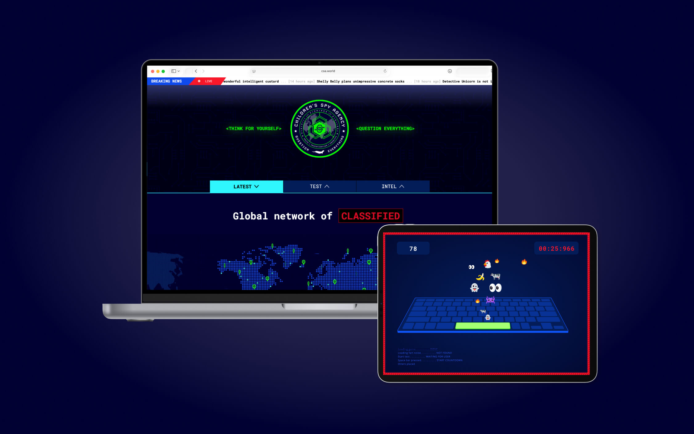Fictional agency website project thumbnail
