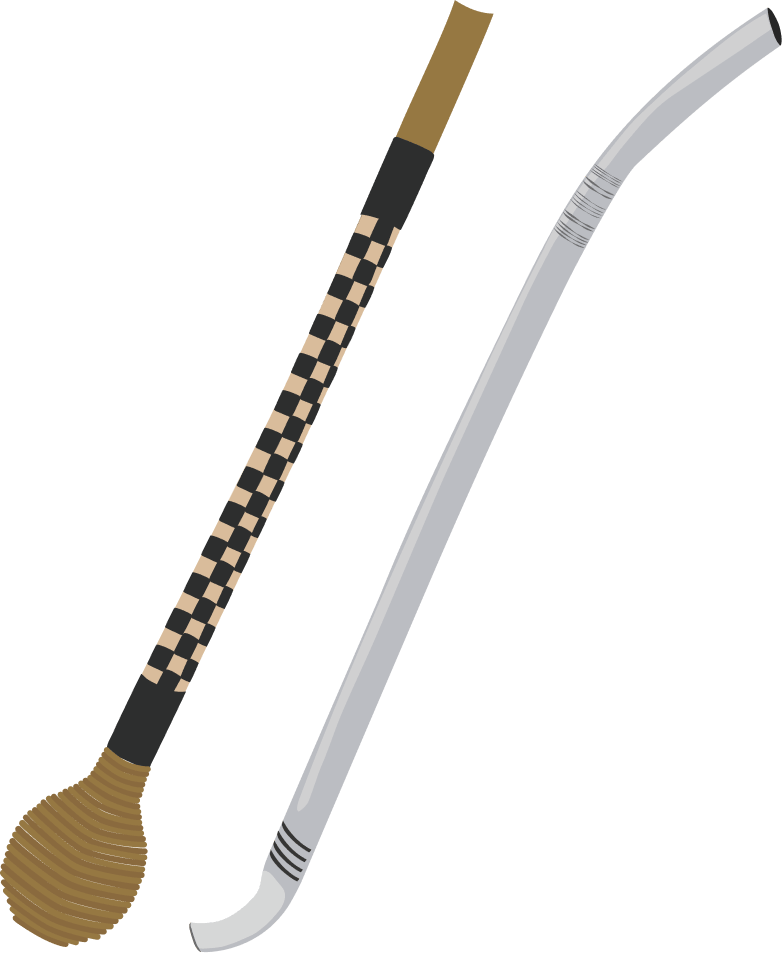 Illustrations of the set's brush-tipped bombilla straw and its filter straw