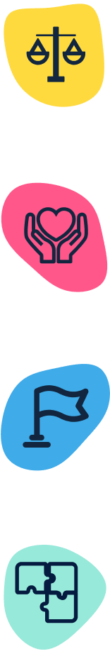 4 membership benefit icons: governance, safeguarding, guidance and support